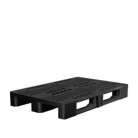 Palette plastique 1200x800 lourde régénérée H1 ajourée pour charges moyennes Palette plastique 1200x800 lourde régénérée H1 ajourée pour charges moyennes
