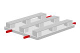 Palette plastique 1200x800 renforcée pour circuits logistiques