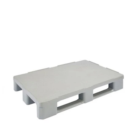Palette plastique 1200x800 hygiénique pleine à semelles