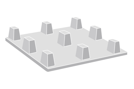 Palette plastique 1200x800 lourde vierge pleine pour charges moyennes