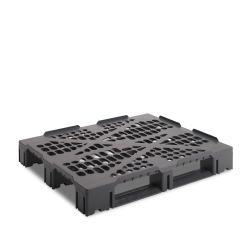 Palette plastique 1200 x 1000 ajourée avec renforts métalliques