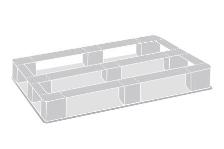 Palette plastique 1200 x 1000 ajourée multisecteur Palette plastique 1200 x 1000 ajourée multisecteur
