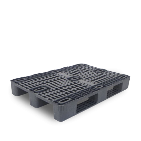 Palette plastique 1200 x 800 ajourée industrielle pour charges moyennes Palette plastique 1200 x 800 ajourée industrielle pour charges moyennes