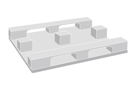Palette plastique 1200 x 800 ajourée industrielle pour charges moyennes Palette plastique 1200 x 800 ajourée industrielle pour charges moyennes