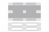 Palette plastique 1200 x 800 ajourée pour stockage et transport