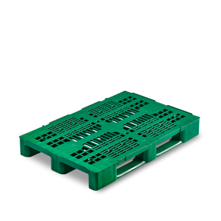 Palette plastique 1200 x 800 colorée ajourée pour la logistique Palette plastique 1200 x 800 colorée ajourée pour la logistique