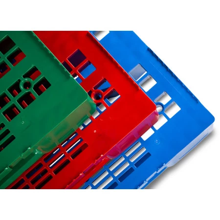 Palette plastique 1200 x 800 colorée ajourée pour la logistique Palette plastique 1200 x 800 colorée ajourée pour la logistique