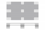 Palette plastique 1200x800 européenne pour rotations internes