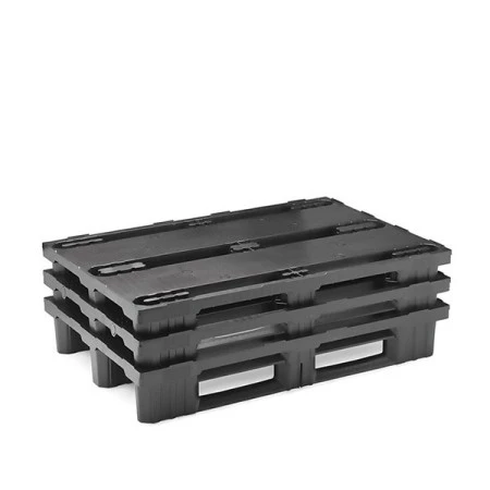 Palette plastique 1200x800 medium recyclée ajourée pour charges moyennes Palette plastique 1200x800 medium recyclée ajourée pour charges moyennes