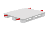 Palette plastique 1200x800 medium recyclée ajourée pour charges moyennes