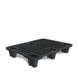 Demi-palette plastique 800 x 600 ajourée pour transport