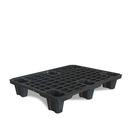 Demi-palette plastique 800 x 600 ajourée pour transport