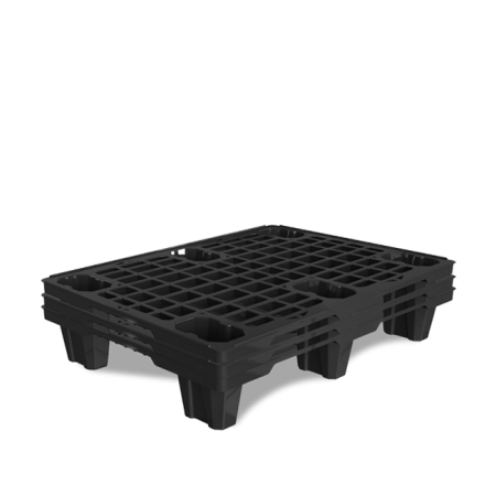 Demi-palette plastique 800 x 600 ajourée pour transport Demi-palette plastique 800 x 600 ajourée pour transport