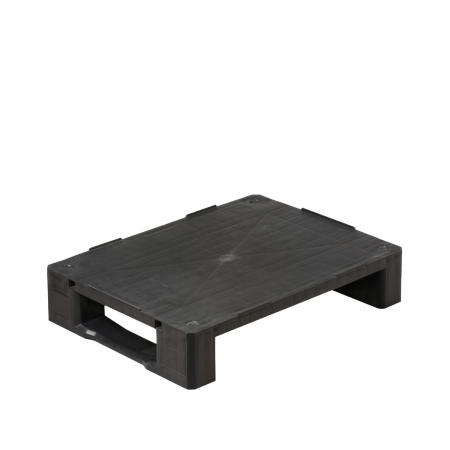 Demi-palette plastique 800x600 recyclée pleine pour display Demi-palette plastique 800x600 recyclée pleine pour display