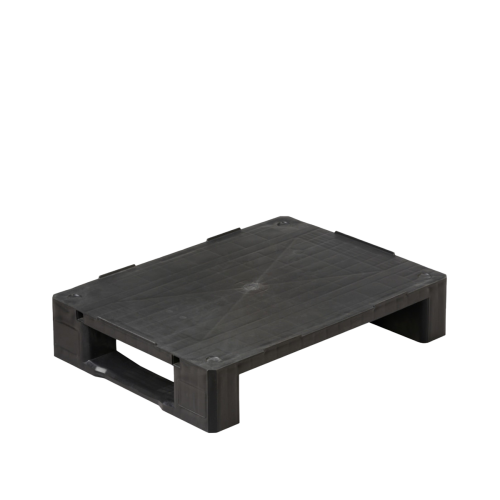 Demi-palette plastique 800x600 recyclée pleine pour display