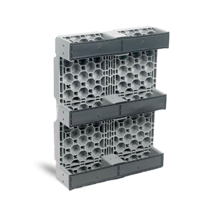 Demi-palette plastique 800x600 robuste multi-rotations Demi-palette plastique 800x600 robuste multi-rotations
