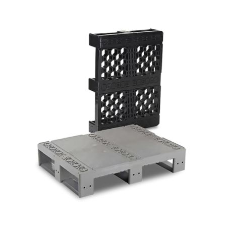 Demi-palette plastique 800x600 robuste multi-rotations Demi-palette plastique 800x600 robuste multi-rotations
