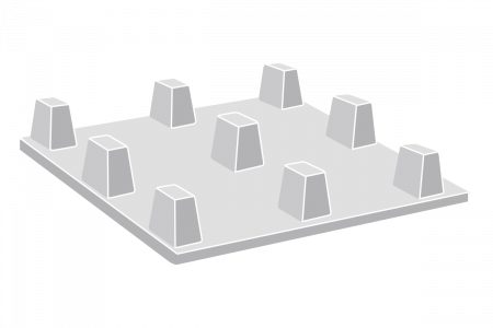 Palette plastique 1100 x 1100 ajourée pour exportations