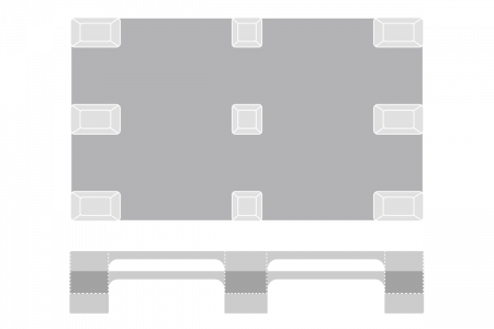 Palette plastique 1100 x 1100 ajourée pour exportations