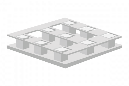 Palette plastique 1100 x 1100 ajourée pour exportations