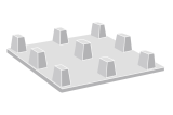 Palette plastique 1100 x 1100 multi-rotation robuste