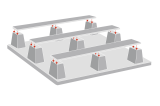 Palette plastique 1140 x 1140 ajouré pour containers maritimes