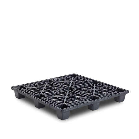 Palette plastique 1200 x 1200 perdue pour stockage de fûts Palette plastique 1200 x 1200 perdue pour stockage de fûts
