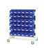 16917272 - Rack à Bacs Mobile H 1250 mm Double Face - 6 panneaux - 72 bacs bleu - Gris Anthracite RAL 7016 16917272 - Rack à Bacs Mobile H 1250 mm Double Face - 6 panneaux - 72 bacs bleu - Gris Anthracite RAL 7016
