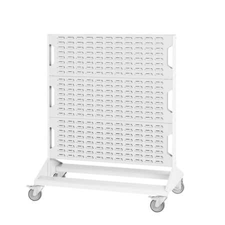16917170 - Rack à Bacs Mobile H 1250 mm Double Face - 6 panneaux - Sans bacs - Gris Clair RAL 7035 16917170 - Rack à Bacs Mobile H 1250 mm Double Face - 6 panneaux - Sans bacs - Gris Clair RAL 7035