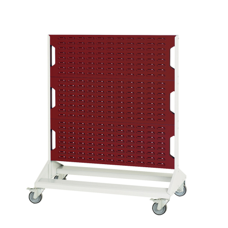 16917170 - Rack à Bacs Mobile H 1250 mm Double Face - 6 panneaux - Sans bacs - Rouge Pourpre RAL 3004 16917170 - Rack à Bacs Mobile H 1250 mm Double Face - 6 panneaux - Sans bacs - Rouge Pourpre RAL 3004