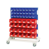 16917226 - Rack à Bacs Mobile H 1250 mm Double Face - 6 panneaux - 48 bacs bleu et 48 bacs rouge - Bleu Gentiane RAL 5010 16917226 - Rack à Bacs Mobile H 1250 mm Double Face - 6 panneaux - 48 bacs bleu et 48 bacs rouge - Bleu Gentiane RAL 5010