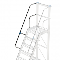 Deuxième garde corps - Passerelle double accès en aluminium 60°