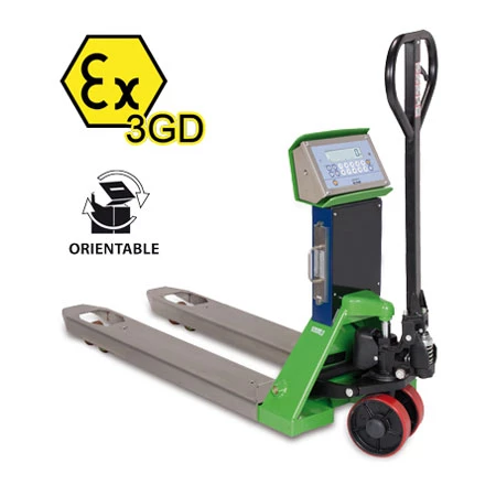 Transpalette peseur ATEX zone 2 et 22 Transpalette peseur ATEX zone 2 et 22