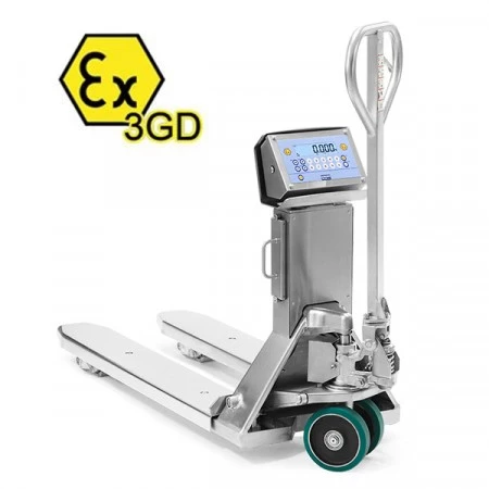 Transpalette peseur inox ATEX zone 2 et 22 Transpalette peseur inox ATEX zone 2 et 22