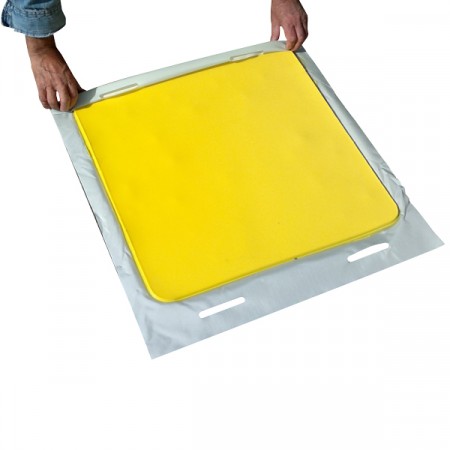 Plaque d'obturation carrée en polyuréthane réutilisable