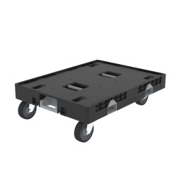 Plateau roulant plastique convertible Dolly Max pour bac 800 x 600 mm