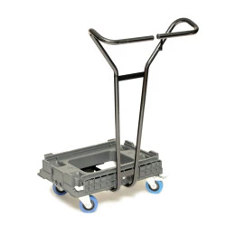 Chariot Dollyfix porte bac 600 x 400 roues caoutchouc
