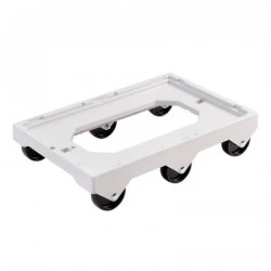 Plateau roulant porte-bacs 600 x 400 à 6 roues
