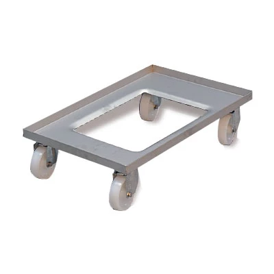 Plateau roulant porte-bacs 600 x 400 en inox