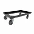 Plateau roulant porte-bacs 600 x 400 roues caoutchouc Plateau roulant porte-bacs 600 x 400 roues caoutchouc