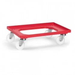 Plateau roulant porte-bacs 600 x 400 roues polyamide