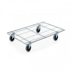 Plateau roulant porte-bacs en fil d'acier 600 x 400