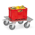 Plateau roulant aluminium 500 x 500 roues à freins TPE Plateau roulant aluminium 500 x 500 roues à freins TPE