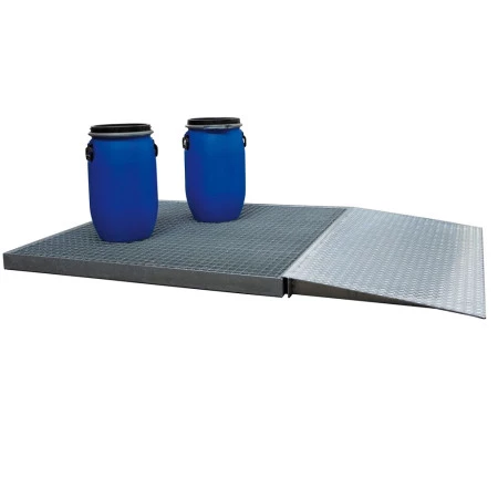 Plancher de rétention acier avec rampe (accessoire) Plancher de rétention acier avec rampe (accessoire)