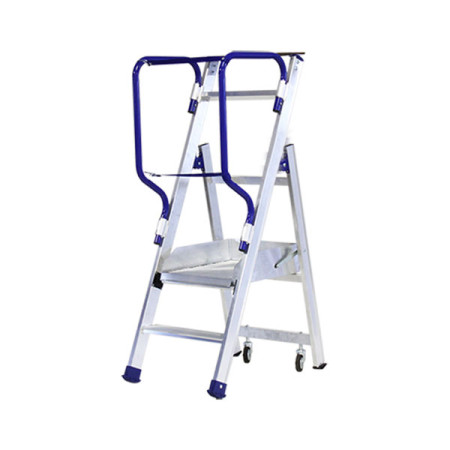 Plateforme mobile de mise en rayon, PIRL, 1 ou 2 marches, 2 ou 4 roulettes.