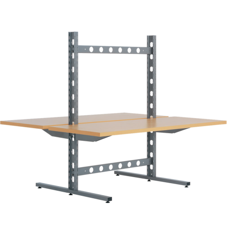 44-19307 - Poste de travail BITO TEC - Module de base pour établi - Utilisation double face - Dim. plateau 2000 x 800 mm