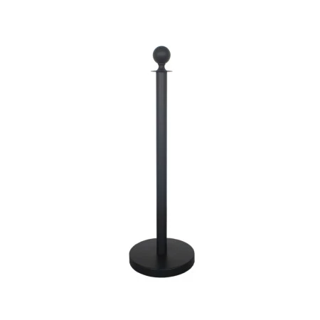 Poteau à corde tête boule noir Poteau à corde tête boule noir