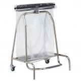 Support sac-poubelle inox à pédale Support sac-poubelle inox à pédale