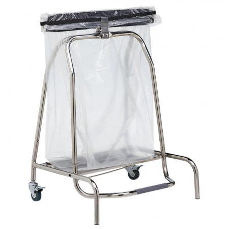 Support sac-poubelle inox à pédale Support sac-poubelle inox à pédale
