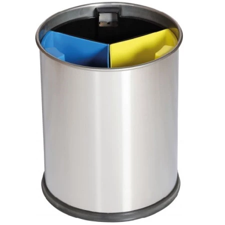 Corbeille de tri 13L avec 3 compartiments Corbeille de tri 13L avec 3 compartiments